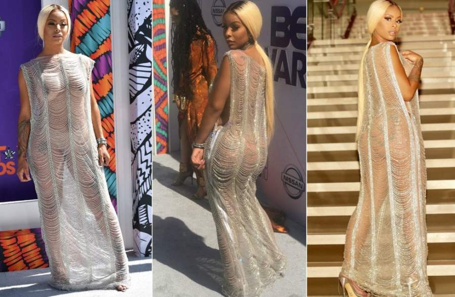 Американская актриса и модель Alexis Skyy в просвечивающем платье (15 фото)